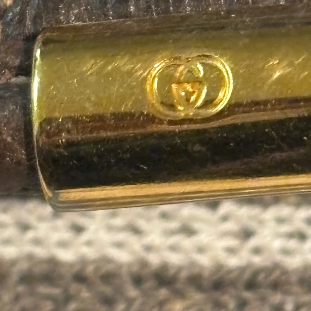 Gucci Monogram Canvas Leather Portfolio Vintage Laptop Bag - Picture 12 of 17